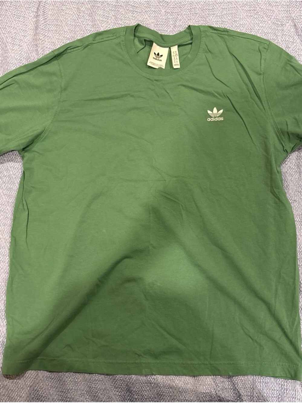 adidas Green Trefoil Logo Short Sleeve T-Shirt